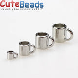 24pcs Silver Pendant Charm Clip Clasp Bail Beads 2/4/5/6mm DIY Necklace Jewe