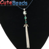 24pcs Silver Pendant Charm Clip Clasp Bail Beads 2/4/5/6mm DIY Necklace Jewe