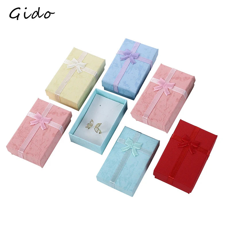 24pcs Paper Trinket Box Ring Necklace Earring Storage Organizer
