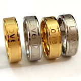24pcs Wedding Engagement Love Heart Comfort-fit Stainless Steel Anniversary Ring