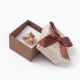 24pcs Cardboard Jewelry Packaging Display Box With Bowknot