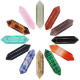 24pcs Hexagon Shape Amethyst Crystal Pillar Gemstones