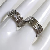 24pcs Hollow Heart Stainless Steel Wedding Ring Set