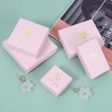 24pcs Pink Paper Jewelry Packaging Boxes Hot Roses Jewelry Gift box