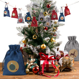 24pcs Christmas Advent Bag Calender Days Pouch DIY Numbers Bag Gift Bag Can Logo