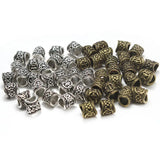 24pcs Metal Rune Viking Beads DIY Bracelet Necklace Jewelry Making Accessories