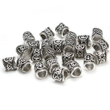 24pcs Metal Rune Viking Beads DIY Bracelet Necklace Jewelry Making Accessories