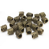 24pcs Metal Rune Viking Beads DIY Bracelet Necklace Jewelry Making Accessories