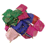 24pcs Silk Brocade Jewelry Pouch Bag Drawstring Coin Purse Gift Bag Set