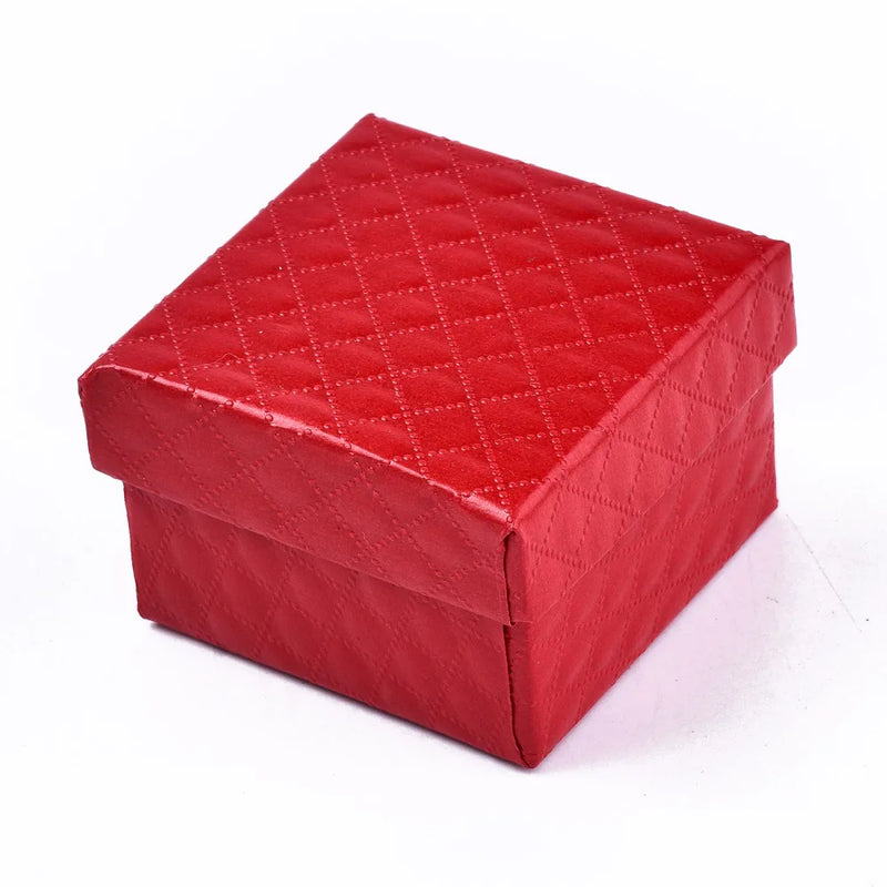 24pcs Square Cardboard Jewelry Boxes for Womens Jewellry with Sponge