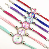 24pcs Unicorn Horse Braided Glass Bracelet for Girls Friendship Charm
