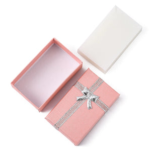 24pcs Valentines Bowknot Cardboard Jewelry Boxes DIY Packing Supplies