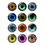 24pcs/bag Doll Pupil Eyes Chips 14mm Thin Glass Eye for Blythe Doll