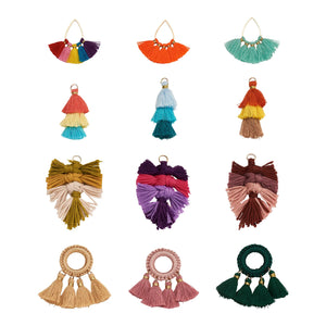 24pcs Tassel Pendants Charm Fringe Trim Curtain Accessories DIY Earrings Jewelry