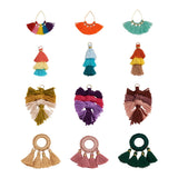 24pcs Tassel Pendants Charm Fringe Trim Curtain Accessories DIY Earrings Jewelry