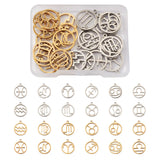 24pcs/box Stainless Steel Constellation Pendants Mix For Jewelry Crafts