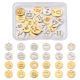 24pcs/box Stainless Steel Constellation Pendants Mix For Jewelry Crafts