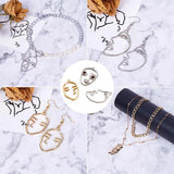 24pcs Alloy Art Human Face Hollow Charms DIY Jewelry Findings