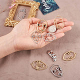 24pcs Alloy Art Human Face Hollow Charms DIY Jewelry Findings