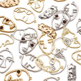 24pcs Alloy Art Human Face Hollow Charms DIY Jewelry Findings