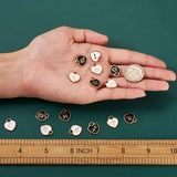 24pcs Enamel Heart Constellation Charms for DIY Jewelry Crafts Mix
