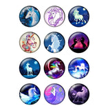 24pcs Unicorn Magic Horse Glass Cabochons DIY Jewelry Making Findings