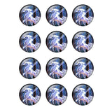 24pcs Unicorn Magic Horse Glass Cabochons DIY Jewelry Making Findings