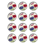 24pcs Flowers Glass Cabochons DIY Jewelry Findings H188