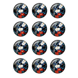 24pcs Flowers Glass Cabochons DIY Jewelry Findings H188