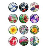 24pcs Flowers Glass Cabochons DIY Jewelry Findings H188