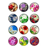 24pcs Flowers Glass Cabochons DIY Jewelry Findings H188