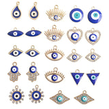 24pcs Eye Hand Rhinestone Charms Pendant for DIY Jewelry Making
