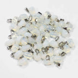 24pcs Natural Opal Stone Hexagonal Pillar Necklaces Pendants
