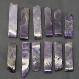 24pcs Natural Stone Horizontal Hole Necklace Pendants DIY Charms