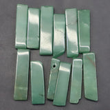 24pcs Natural Stone Horizontal Hole Necklace Pendants DIY Charms