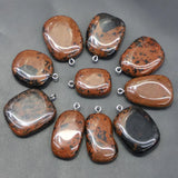24pcs Natural Stone Irregular Shape Pendants Charms Diy Necklace Jewelry