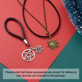 Tibetan Style Alloy Moon Sun Star Snowflake Pendants 24pcs 21x16x2mm 3colors