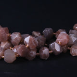 Natural Sunstones Faceted Nugget Beads 24pcs/strand
