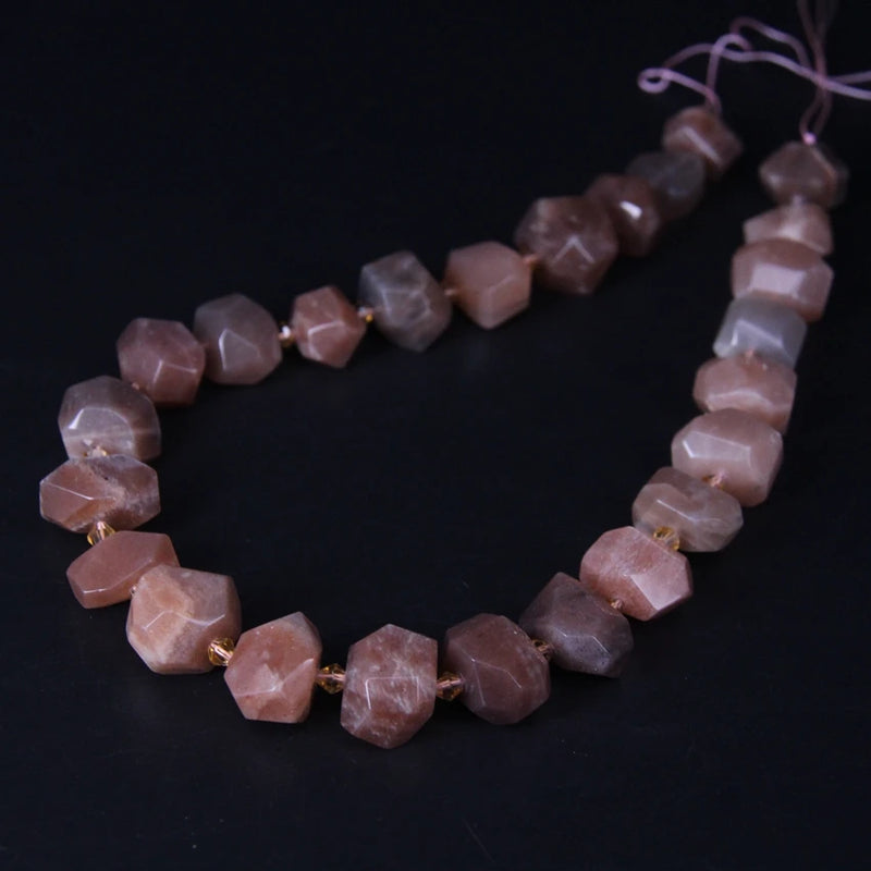 Natural Sunstones Faceted Nugget Beads 24pcs/strand