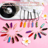 24x Natural Twining Crystal Gems Set for Earrings Jewelry Making Charms