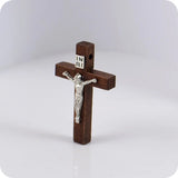 Wood Cross INRI JESUS Pendant Catholic Christian Jewelry
