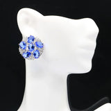 Romantic Violet Tanzanite Green Peridot CZ Women Earrings