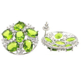 Romantic Violet Tanzanite Green Peridot CZ Women Earrings