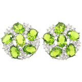 Romantic Violet Tanzanite Green Peridot CZ Women Earrings