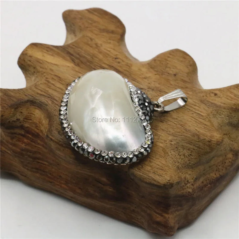 Abalone Paua Sea Pearl Shell Pendant for Jewelry Making