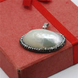 Abalone Paua Sea Pearl Shell Pendant for Jewelry Making