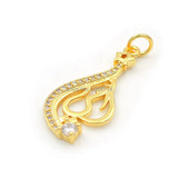 Micro Pave Clear CZ Christian Charm for Bracelets or Necklaces Jewelry