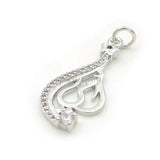 Micro Pave Clear CZ Christian Charm for Bracelets or Necklaces Jewelry