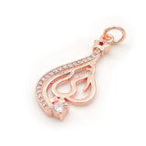 Micro Pave Clear CZ Christian Charm for Bracelets or Necklaces Jewelry
