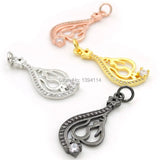 Micro Pave Clear CZ Christian Charm for Bracelets or Necklaces Jewelry